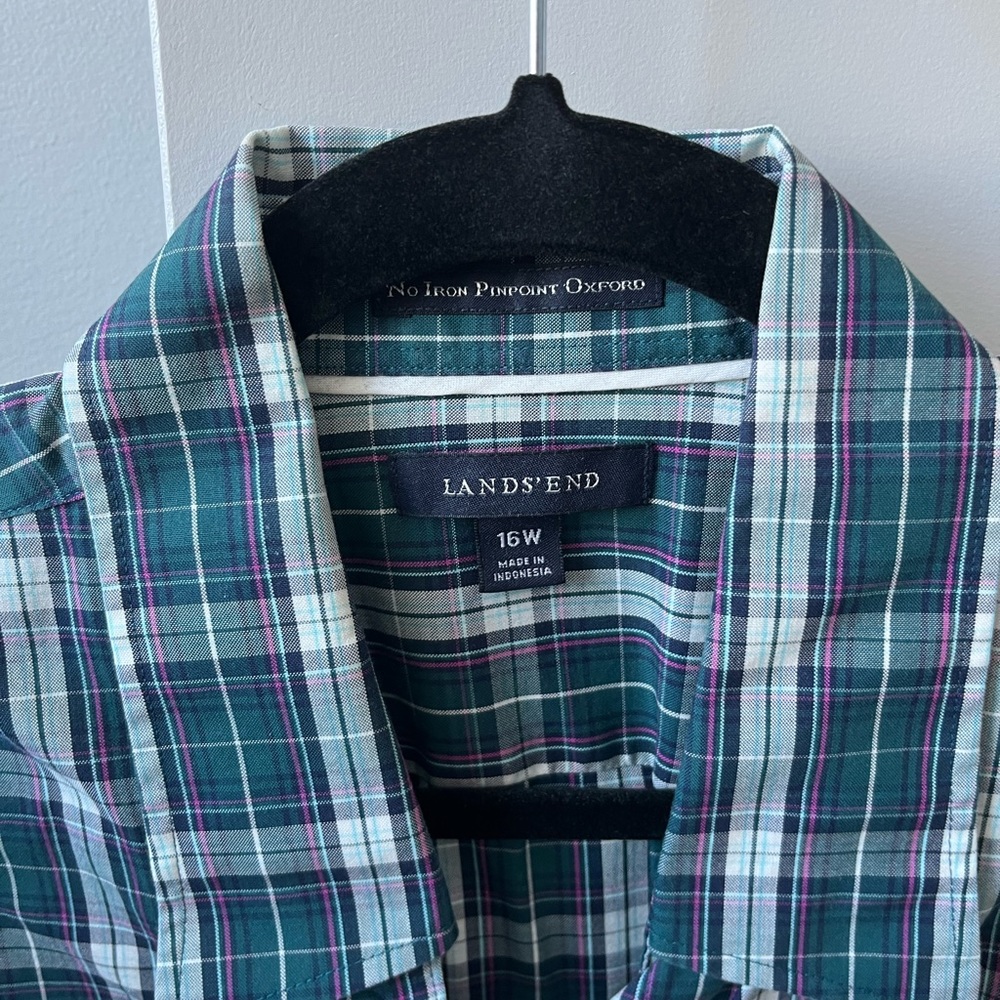 Land’s End no-iron Oxford shirt, 16W